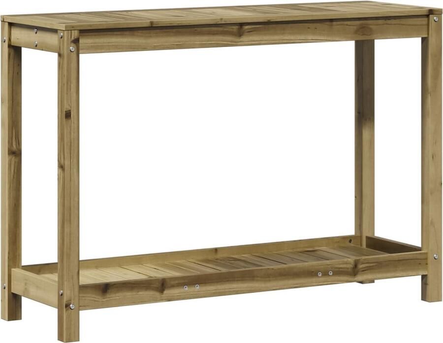 VidaXL Oppottafel met schap 108x35x75 cm geïmpregneerd grenenhout