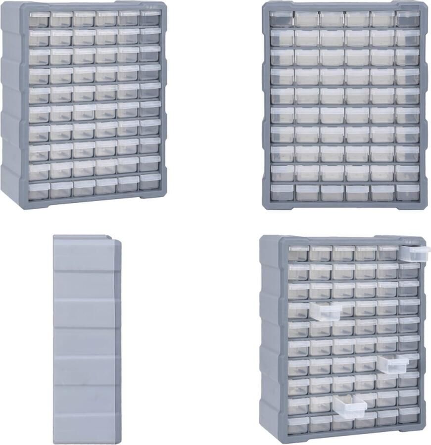 VidaXL Organiser met 60 lades 38x16x47-5 cm Organiser Organisers Lade Organiser Lade Organisers