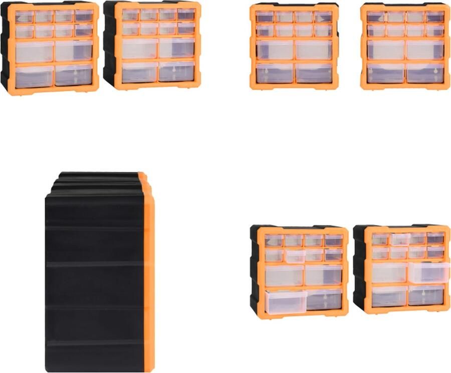 VidaXL Organisers met 12 lades 2 st 26-5x16x26 cm Organiser Organisers Lade Organiser Lade Organisers
