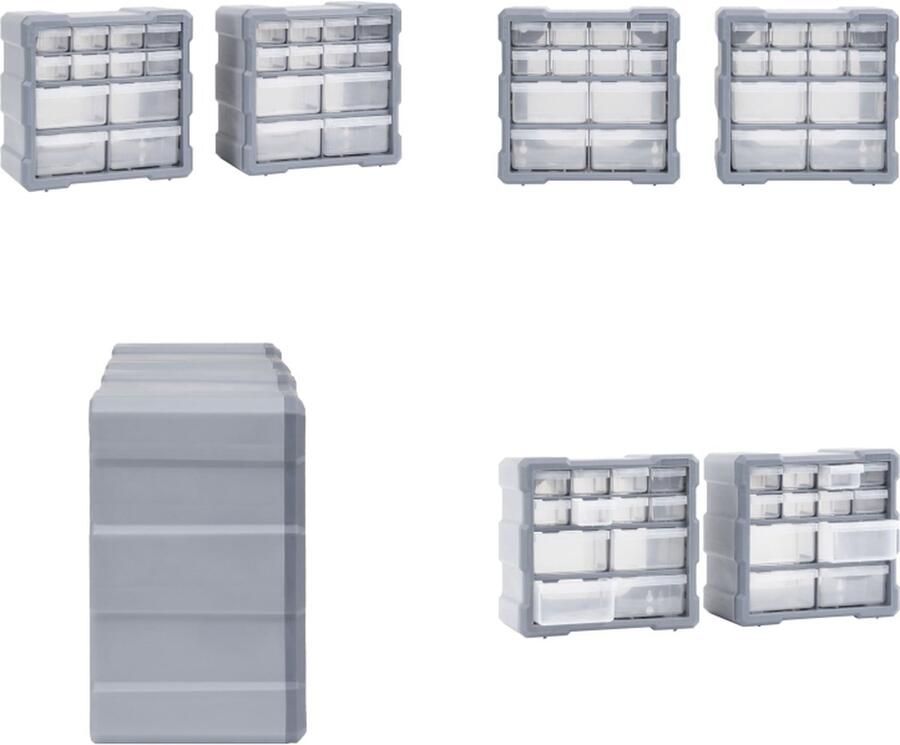 VidaXL Organisers met 12 lades 2 st 26-5x16x26 cm Organiser Organisers Lade Organiser Lade Organisers