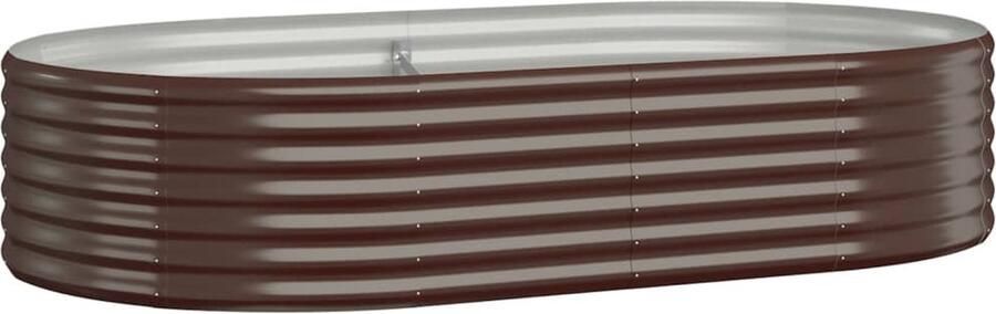 VidaXL Plantenbak 175x100x36 cm gepoedercoat staal bruin