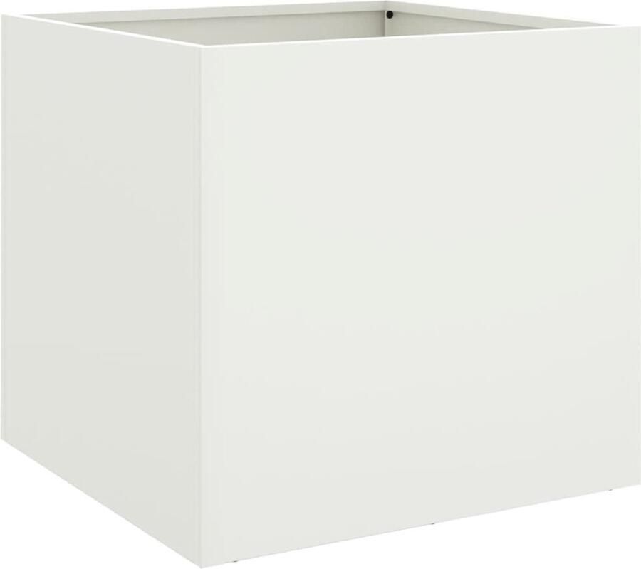 VidaXL Plantenbak 49x47x46 cm staal wit