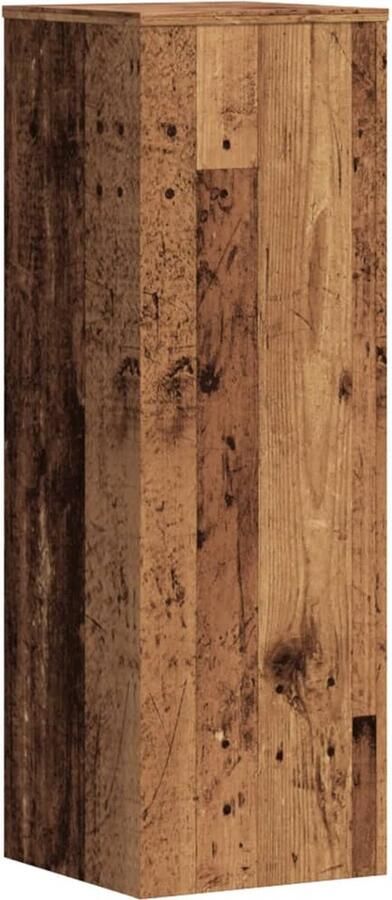 VidaXL Plantenstandaard 33x33x100 cm bewerkt hout oud houtkleurig