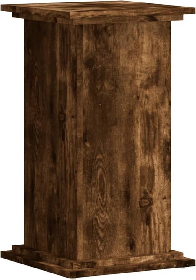 VidaXL Plantenstandaard 33x33x60 cm bewerkt hout gerookt eikenkleurig