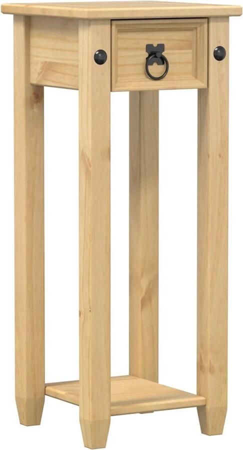 VidaXL Plantenstandaard Corona 30x30x73 cm massief grenenhout