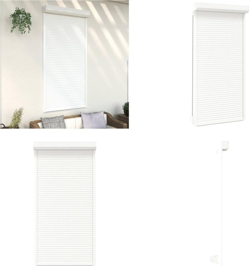 VidaXL Rolluik 110x220 cm aluminium wit Rolluik Rolluiken Jaloezieën