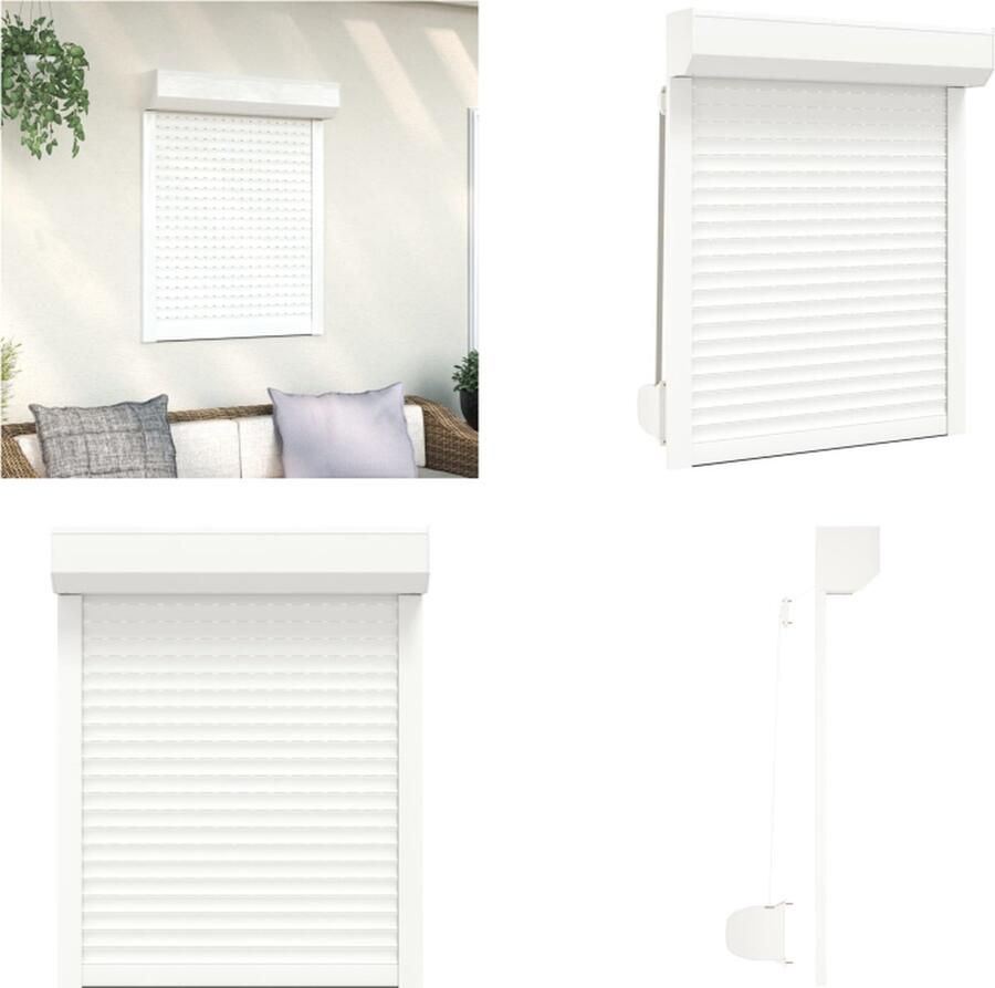 VidaXL Rolluik 70x100 cm aluminium wit Rolluik Rolluiken Jaloezieën