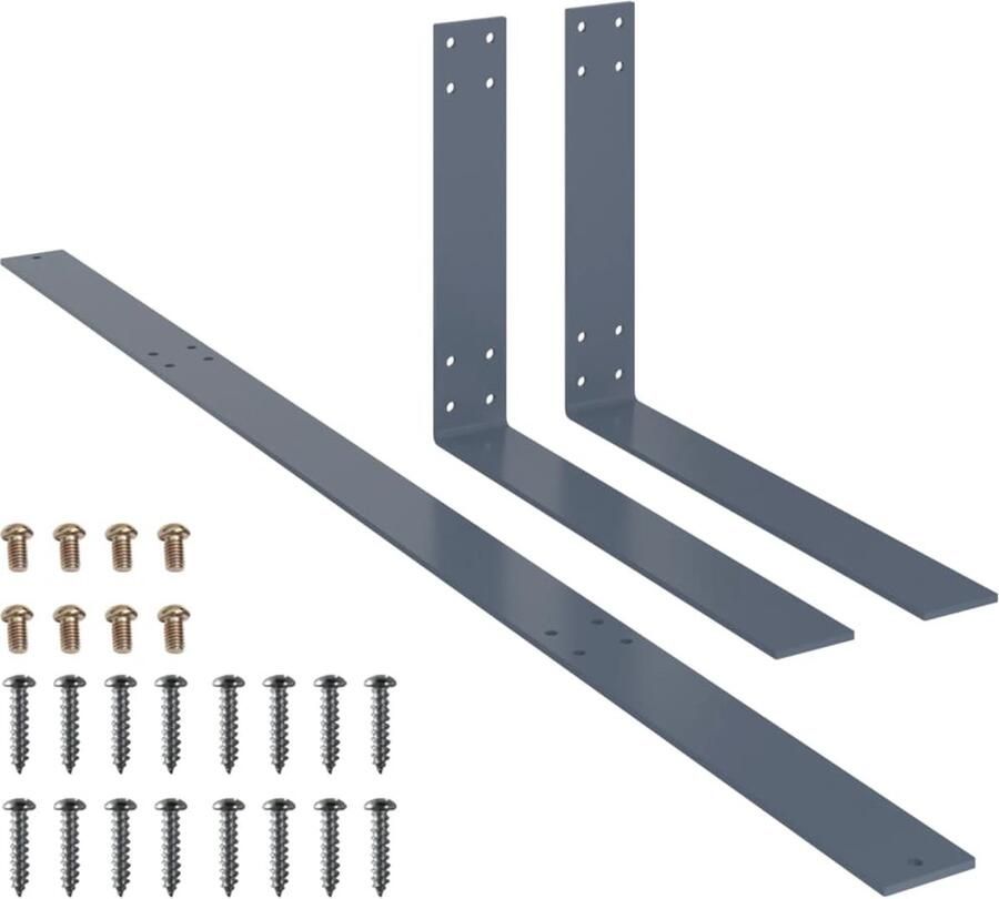 VidaXL Rugleuning voor palletbank 110 cm ijzer lichtgrijs