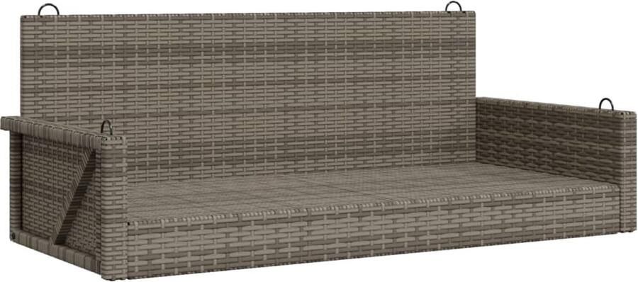 VidaXL Schommelbank 119x56x48 cm poly rattan grijs