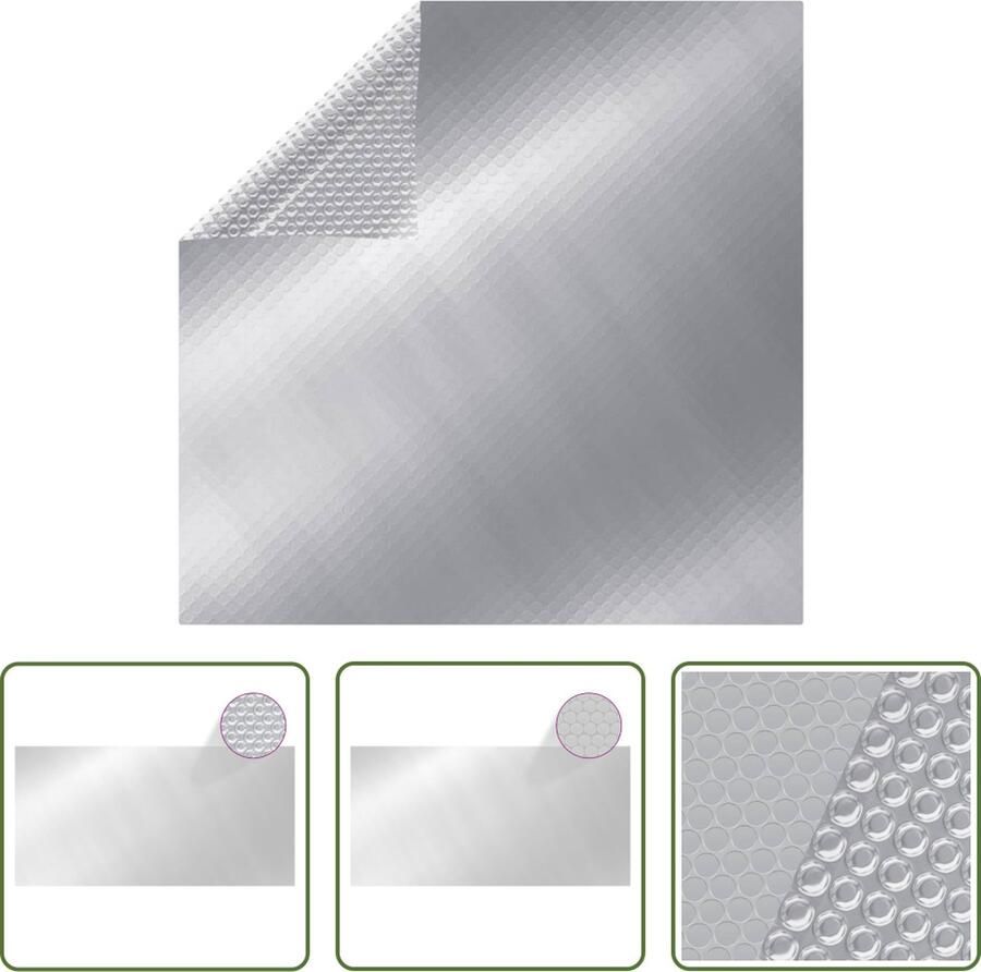 VidaXL The Living Store Solarzwembadhoes PE 600x300 cm Verlengt zwemseizoen verhoogt temperatuur