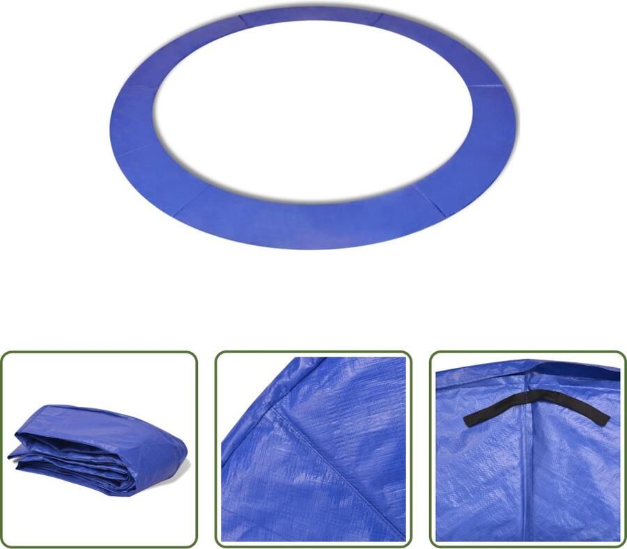 VidaXL The Living Store Trampoline Safety Mat 10 ft 3.05 m Blue PE EPE Foam 26 cm Width 10 mm Thickness
