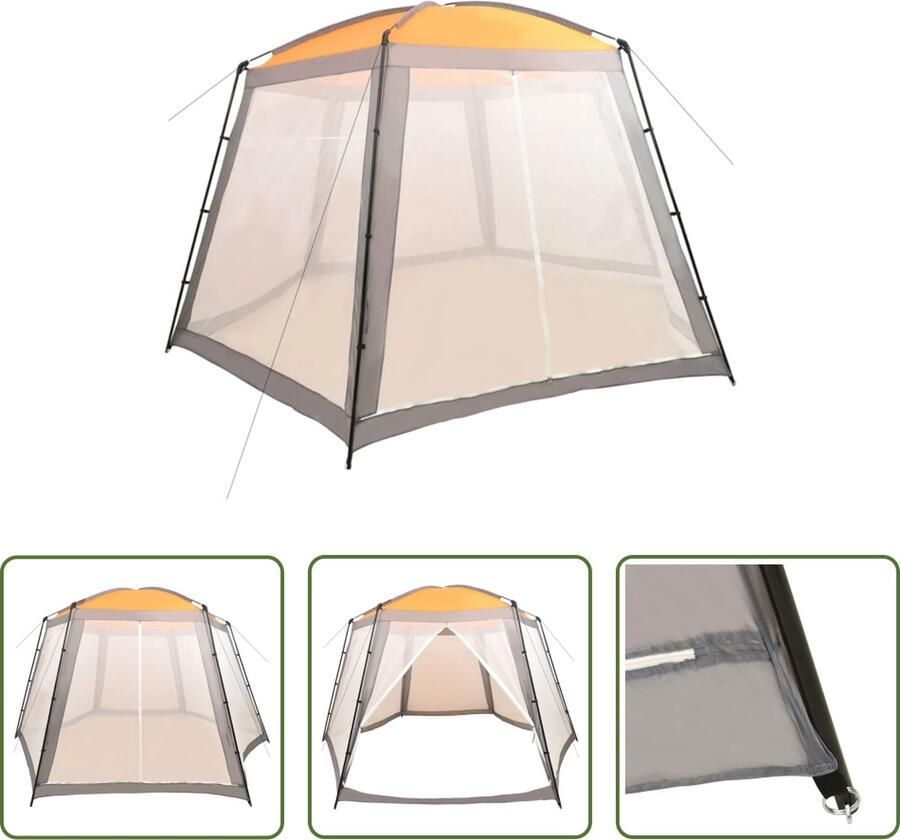 VidaXL The Living Store Zwembadtent Feesttent 500x433x250 cm Grijs