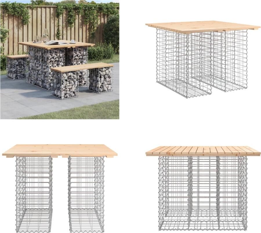 VidaXL -Tuinbank-schanskorfontwerp-100x102x72-cm-massief-grenenhout Tuinbank Tuinbanken Buitenbank Parkbank