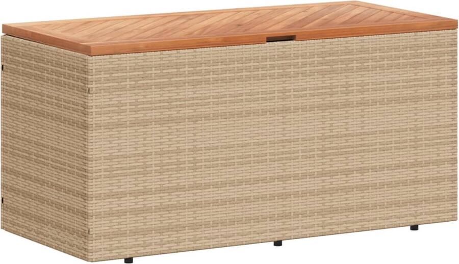 VidaXL Tuinbox 110x50x54 cm poly rattan en acaciahout beige