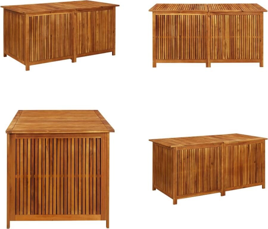 VidaXL Tuinbox 150x80x75 cm massief acaciahout Opslagkist Opslagkisten Opbergkist Opbergkisten