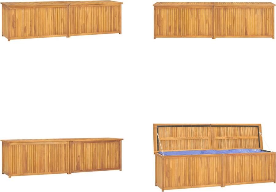 VidaXL Tuinbox 200x50x55 cm massief teakhout Tuinbox Tuinboxen Tuinkist Houten Box