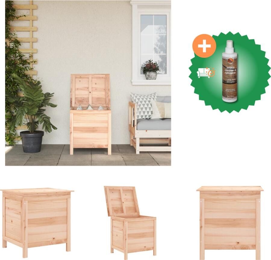 VidaXL Opbergbox Hout 50 x 49 x 56.5 cm Massief vurenhout Opberger Inclusief Houtreiniger en verfrisser