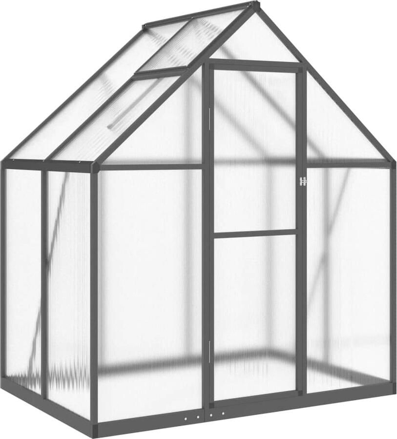 VidaXL Tuinkas met basisframe 169x114x195 cm aluminium antracietkleur