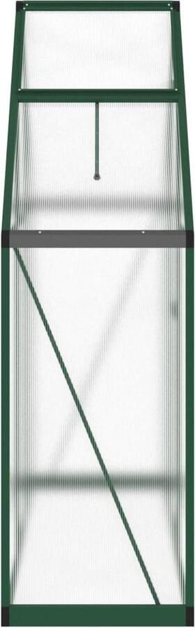 VidaXL Tuinkas met basisframe 169x58x195 cm aluminium groen