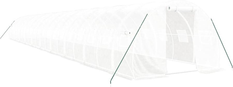 VidaXL Tuinkas met stalen frame 60 m² 20x3x2 m wit