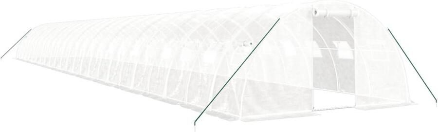 VidaXL Tuinkas met stalen frame 96 m² 24x4x2 m wit
