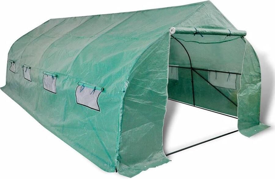 VidaXL Tuinkas walk-in draagbare polytunnel met stalen frame 18 m²