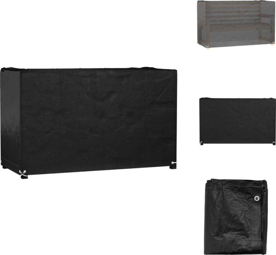VidaXL Tuinmeubelhoes Water- en uv-bestendig 170 x 94 x 70 cm Zwart PE (polyetheen) Tuinmeubelhoes