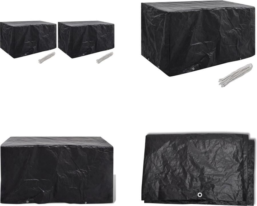 VidaXL Tuinmeubelhoezen 2 st 8 ogen 180x70x90 cm Tuinmeubel Hoes Tuinmeubel Hoezen Meubelhoes Meubelhoezen