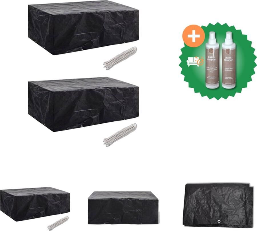VidaXL Tuinmeubelhoezen 2 st 8 ogen 200x160x70 cm Tuinmeubelhoes Inclusief Onderhoudsset