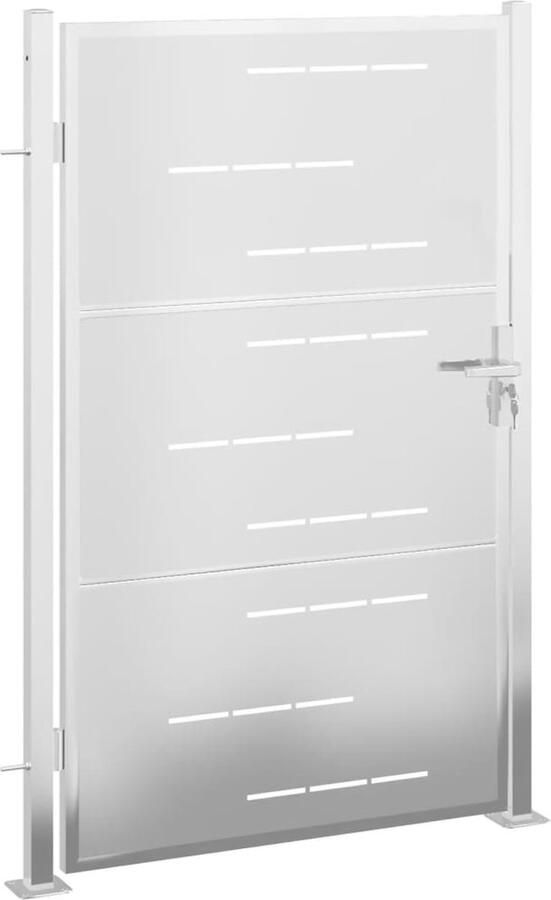 VidaXL Tuinpoort 100x125 cm roestvrij staal
