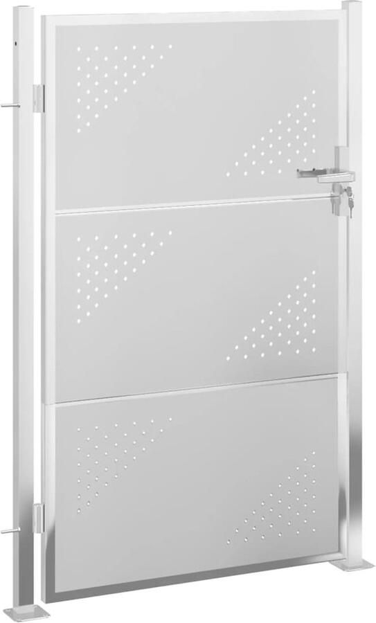 VidaXL Tuinpoort 100x150 cm roestvrij staal