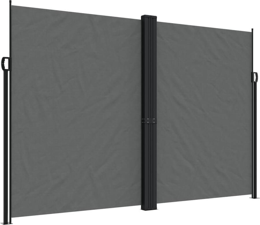 VidaXL Tuinscherm uittrekbaar 220x1200 cm antracietkleurig