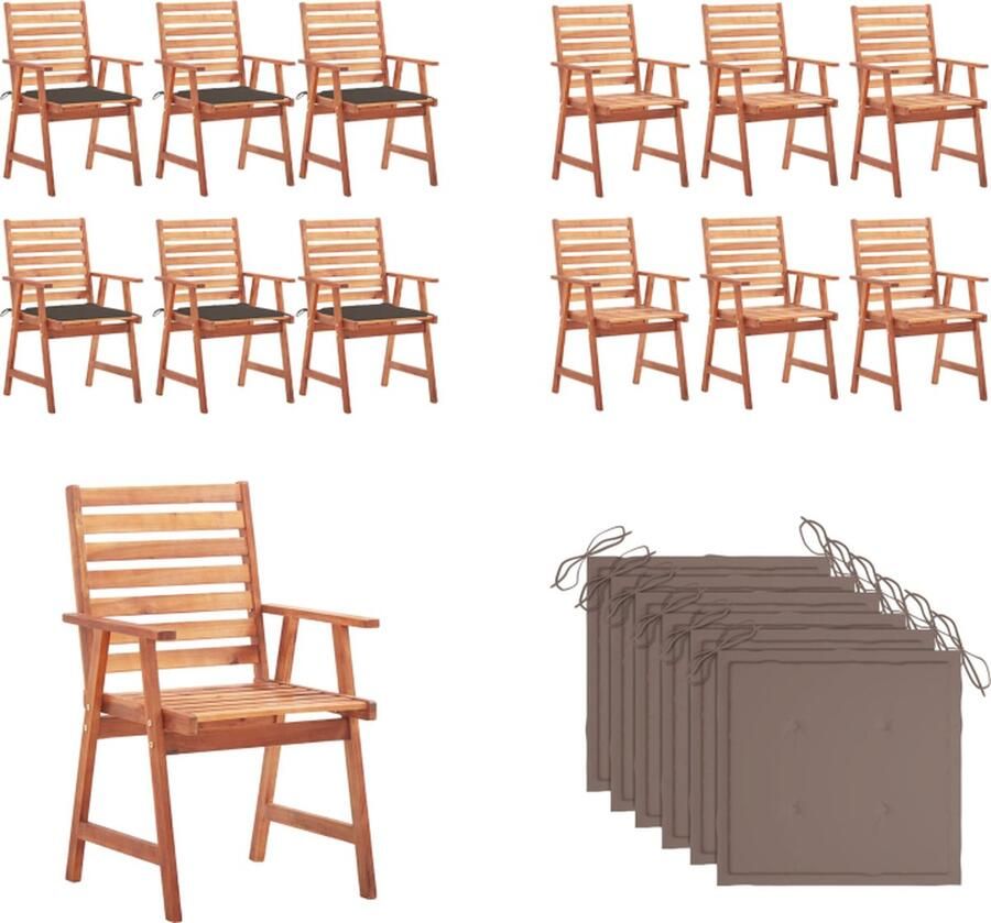 VidaXL Tuinstoelen 6 st met kussens massief acaciahout Tuinstoel Tuinstoelen Tuin Stoel Tuin Stoelen