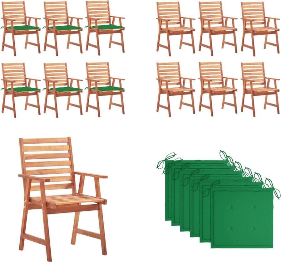 VidaXL Tuinstoelen 6 st met kussens massief acaciahout Tuinstoel Tuinstoelen Tuin Stoel Tuin Stoelen