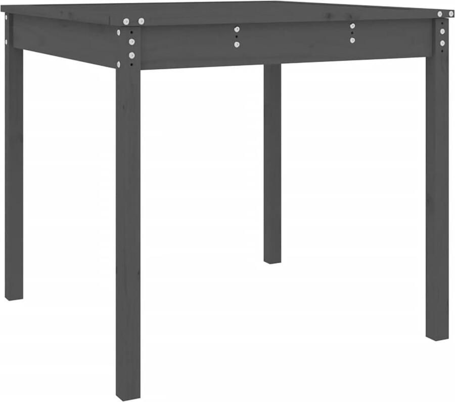 VidaXL Tuintafel 82 5x82 5x76 cm massief grenenhout grijs