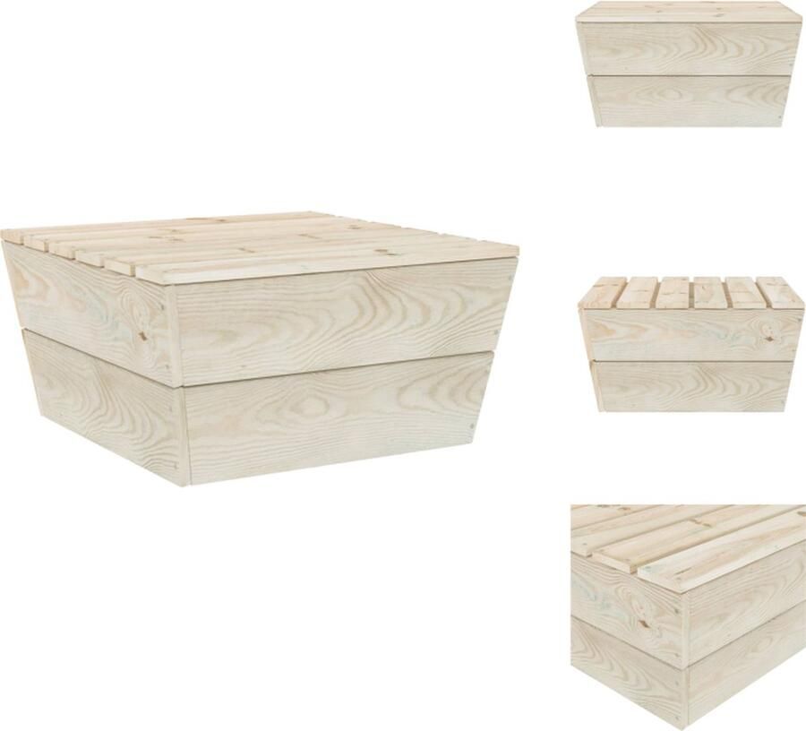 VidaXL Tuintafel Hout 60 x 60 x 30 cm Modulair design Tuinbank