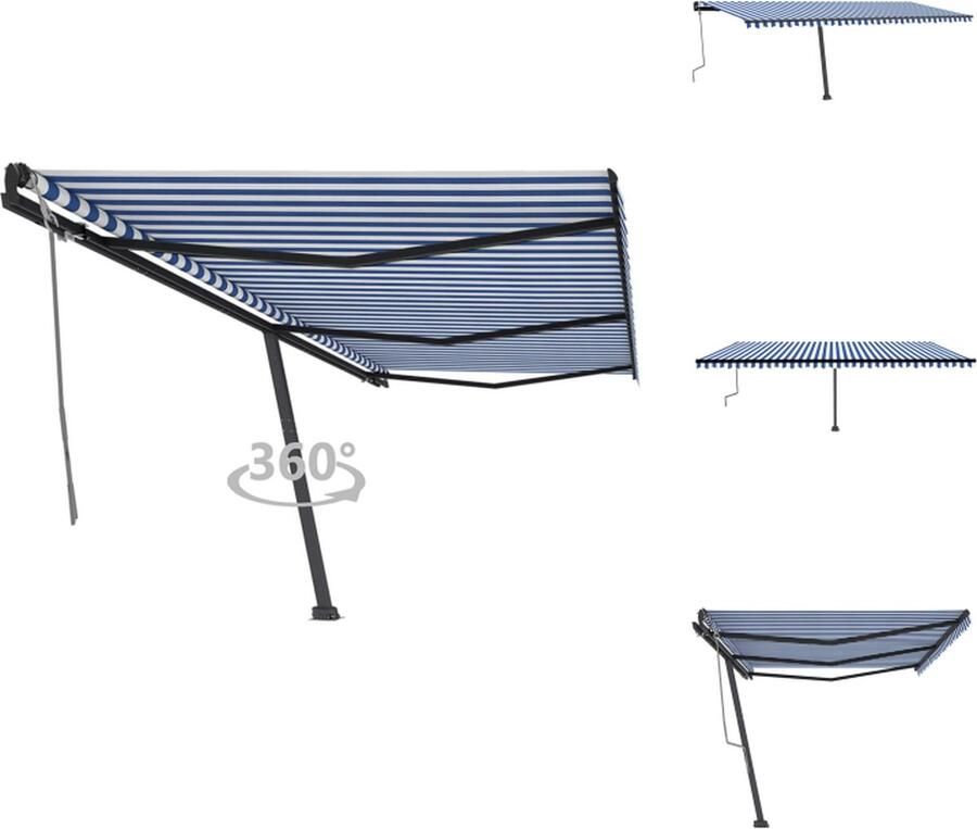 VidaXL Uitschuifbare Luifel Buitenluifel 600 x 350 cm Roestbestendig Aluminium Frame Vensterzonwering