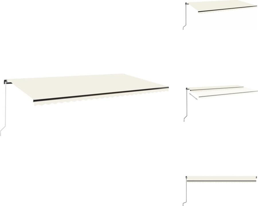 VidaXL uitschuifbare luifel polyester 600 x 350 cm roestbestendig Vensterzonwering
