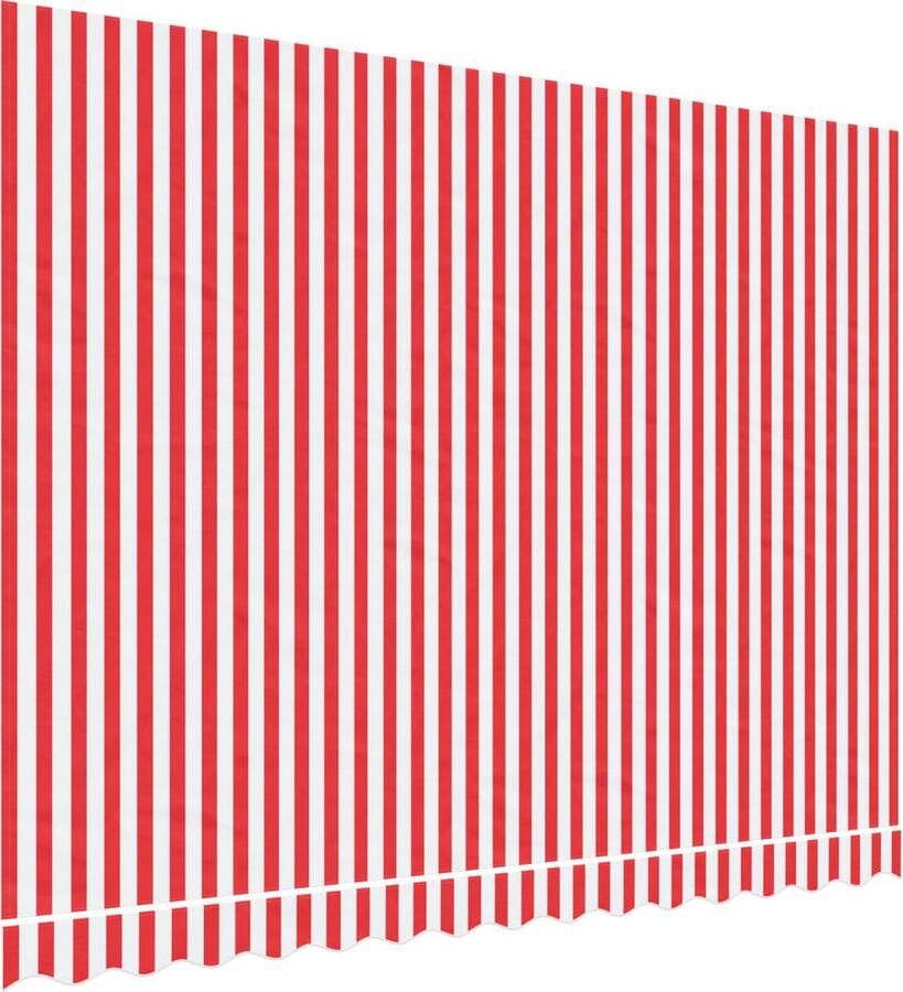 VidaXL Vervangingsdoek voor luifel gestreept 3 5x2 5 m rood en wit