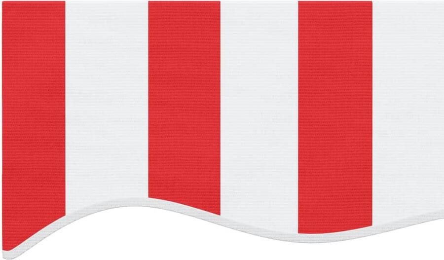 VidaXL Vervangingsdoek voor luifel gestreept 5x3 m rood en wit
