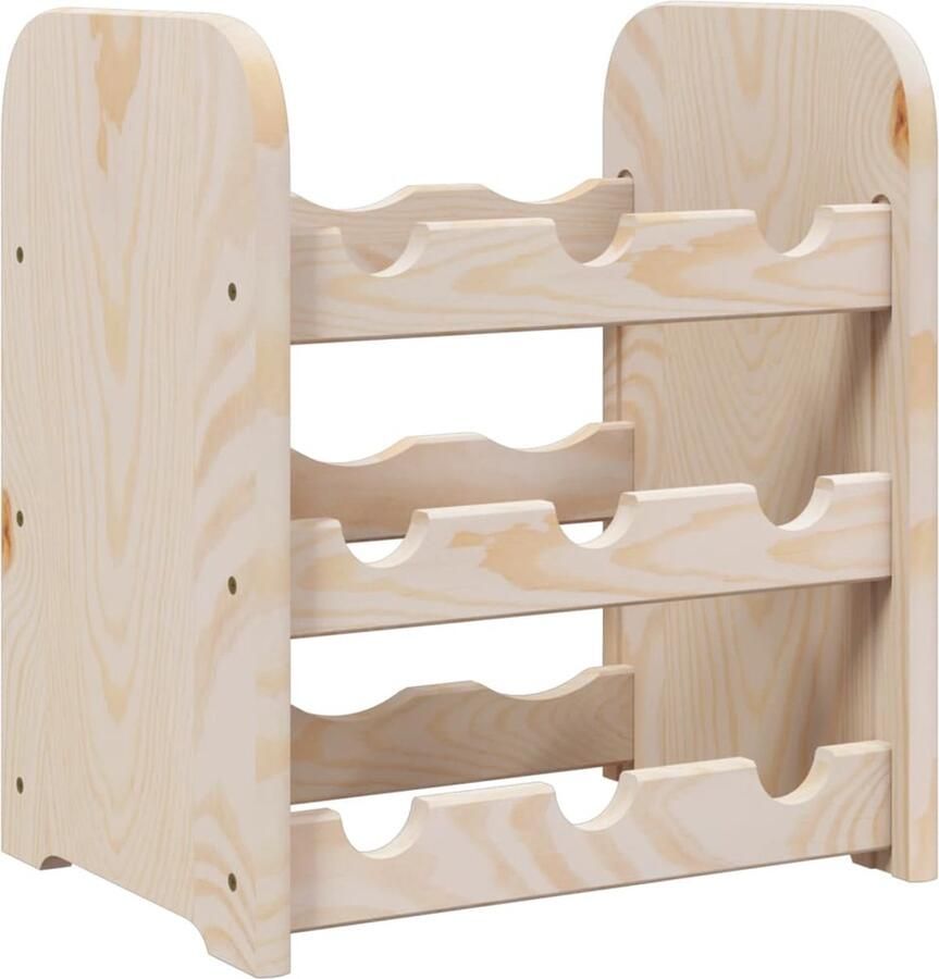 VidaXL Wijnrek 33x25x37 cm massief grenenhout