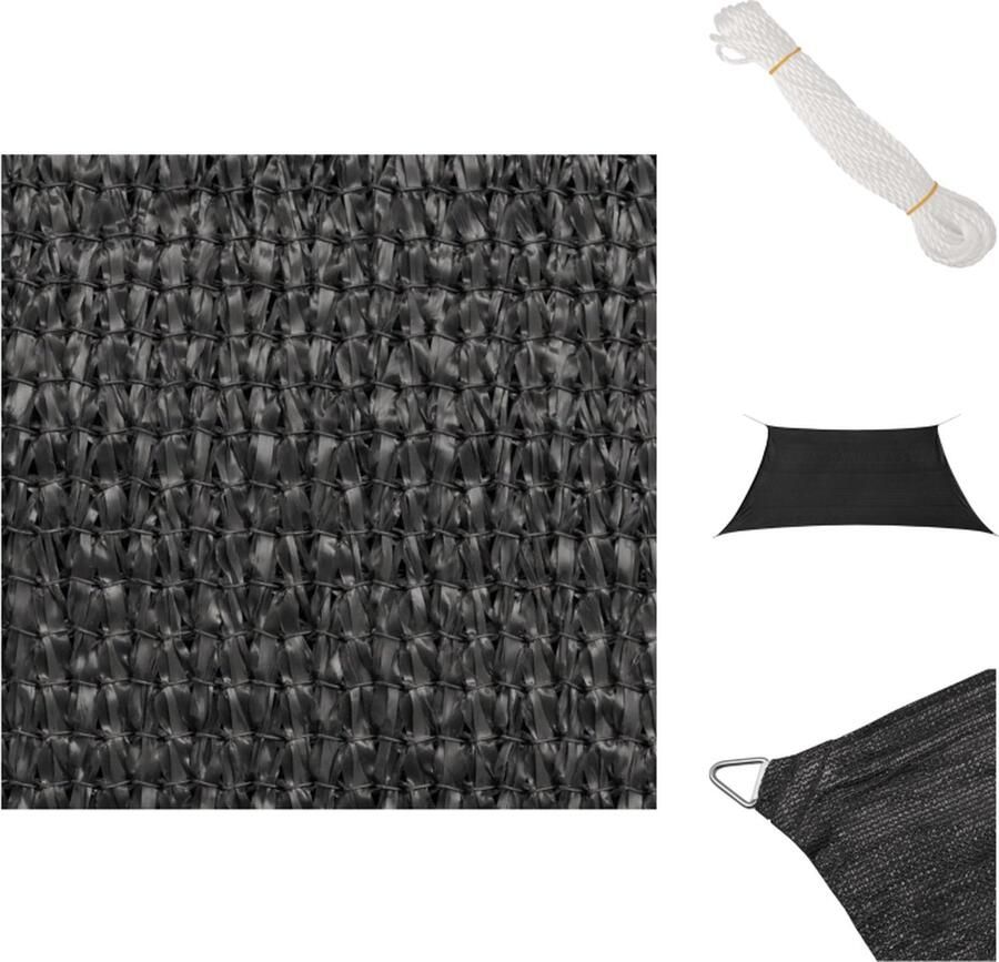 VidaXL Zonnescherm HDPE 3.6x3.6m Antraciet UV-bestendig Parasol