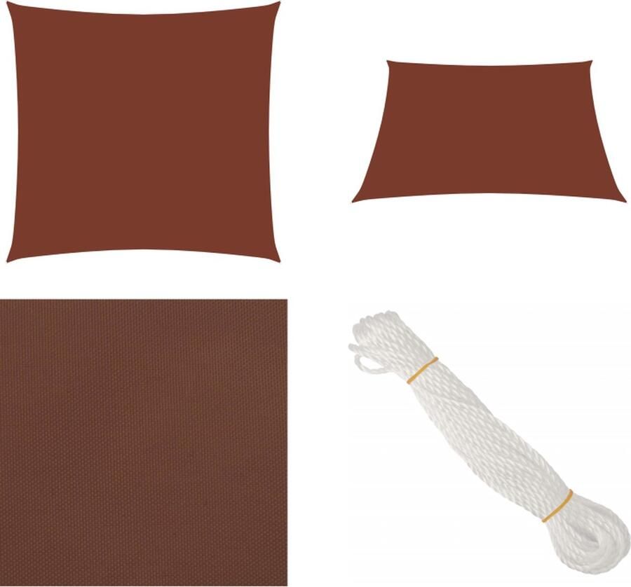 VidaXL Zonnescherm vierkant 4x4 m oxford stof terracottakleurig Zonnezeil Zonnezeilen Zonnedoek Zonnedoeken