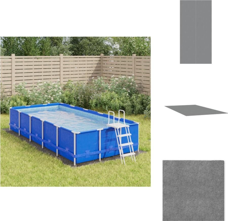 VidaXL Zwembadgrondzeil Rechthoekig 500 x 250 cm Bescherming Verlengde Levensduur Zwembad afdekzeil