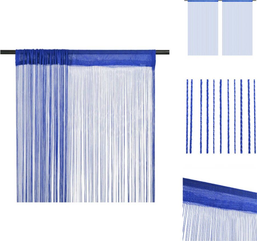 VidaXL Vliegengordijn Polyester 100 x 250 cm Blauw Gordijn