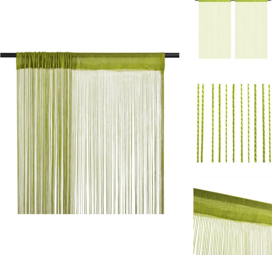 VidaXL Vliegengordijnen Groen 140 x 250 cm Makkelijk te snijden Wasbaar op 30°C Gordijn