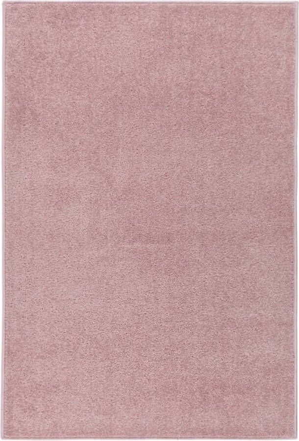 VidaXL Vloerkleed kortpolig 160x230 cm roze