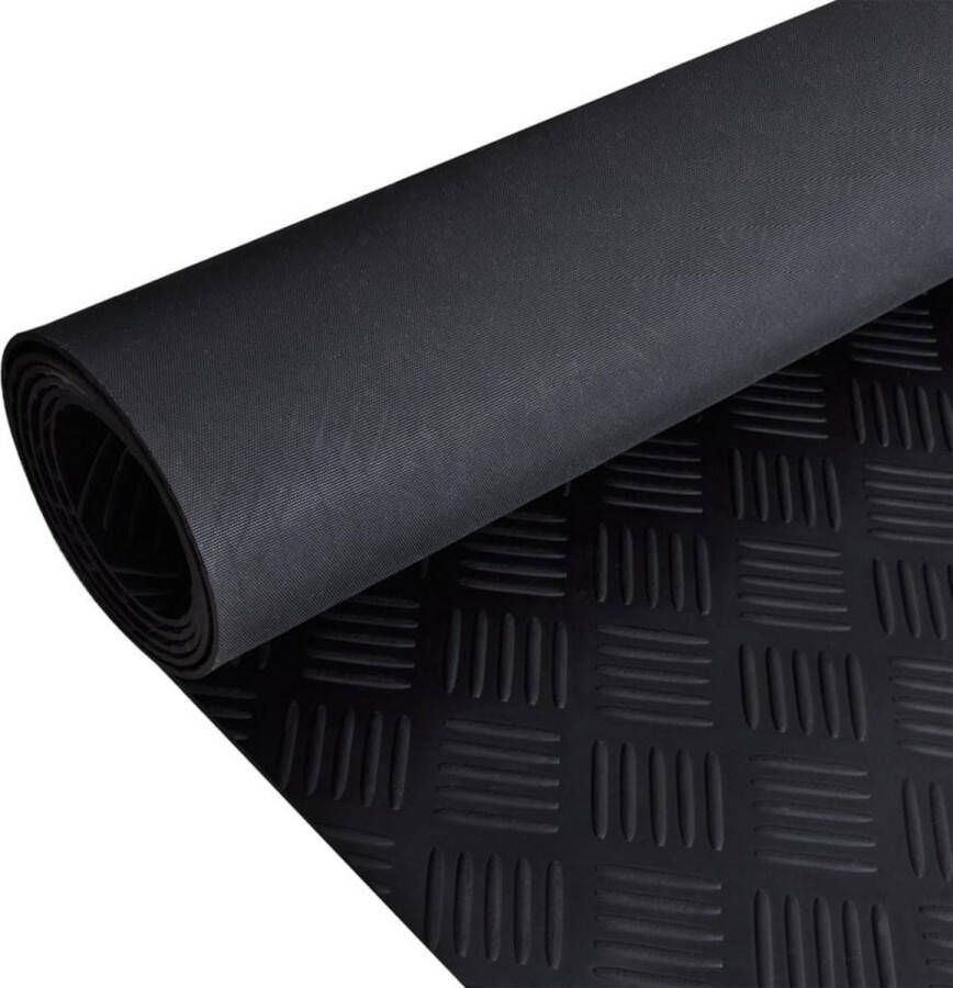 VidaXL Vloermat anti-slip 3 mm 1 5x4 m rubber ruit