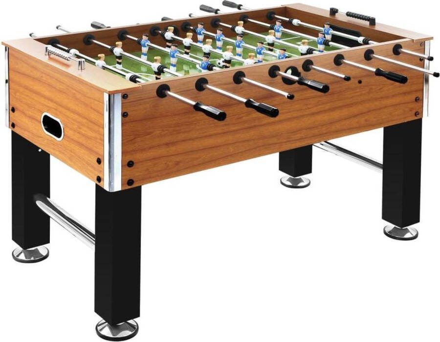 VidaXL Voetbaltafel 60 kg 140x74 5x87 5 cm staal lichtbruin en zwart