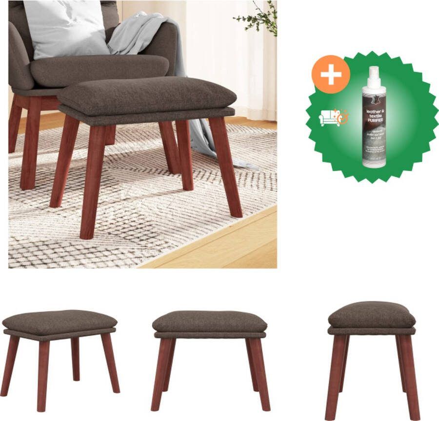 VidaXL Voetenbank 45x29-5x35 cm stof taupe Voetenbankje Inclusief Reiniger